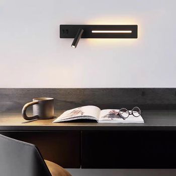 Lámpara de Pared LED para Lectura, para Dormitorio, Hotel, Cabecera, Lámpara de Noche para Libros, Giratoria, Aplique de Pared con Foco, Decorativa para Interiores aplique de pared interior lámparas