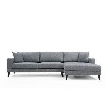 Sofá Cama Rinconera Nordic Derecho L3+chl Gris Oscuro