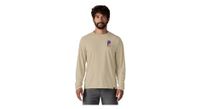 camiseta manga larga hombre patagonia cap cool daily graphic beige