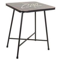 mesa cuadrada de metal negra 60x60x77
