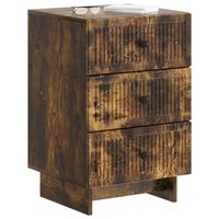 mesita de noche  armario de noche  mesa de noche con cajon roble ahumado 43 x 41 x 665 cm