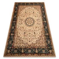 alfombra de lana omega adagio vintage roseta color esmeralda 200x300 cm