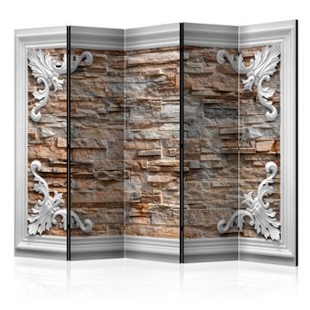 Biombo - Brick In The Frame (brown) Ii (225x172 Cm)