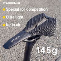 plselis-sillin de bicicleta de carretera fibra de carbono de alta resistencia contrapeso impreso en 3d ligero 130g cojin para bicicleta accesorio para montar