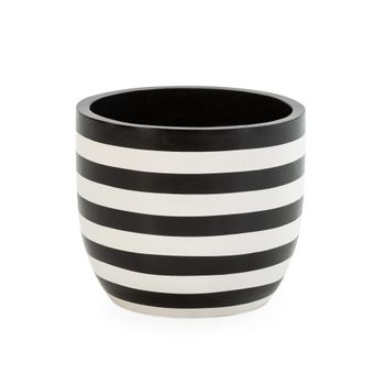 Macetero 56x56x47 fibrocemento blanco,negro