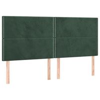 cabecero cama mueble de dormitorio con luces led terciopelo 180 x 5 x 118128 cm verde oscuro m020002817