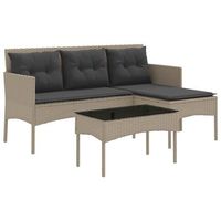 conjunto de sofas de jardin con cojin 2 piezas  mueble de jardin ratan sintetico