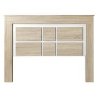 bricoexpo - cabezal para cama de matrimonio con patas color cambria y blanco medidas 160 cm ancho x 1193 cm alto x 38 cm fondo
