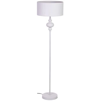 Lámpara de pie de metal blanco 40x40x154h cm