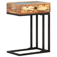 mesa auxiliar forma de u madera maciza reciclada 45x30x61 cm vidaxl