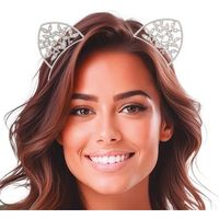 diadema de gata brillante meta lica talla unica