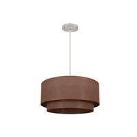 mi lampara - colgante doble 1l marronbeis cilind 3525reg