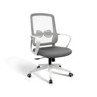 silla de estudio altura regulable de tela gris 107x66x61 cm