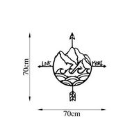 decoracion pared de metal live more-448 negro 70x70 cm