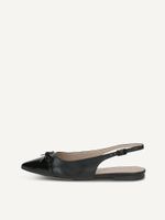 caprice ballerina black made of leather and textile with block heel size 37