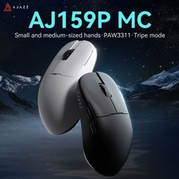 Ratón inalámbrico para juegos Ajazz AJ159P MC, con base de carga magnética, sensor PAW3311, DPI de 12000 y tres modos de funcionamiento, ideal para oficina.