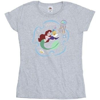 Disney Camiseta The Little Mermaid Reading A Book para mujer