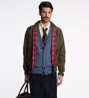 baracuta para hombre brcps3001ut3124 chaqueta harrington g9 verde oliva xl casual poliester
