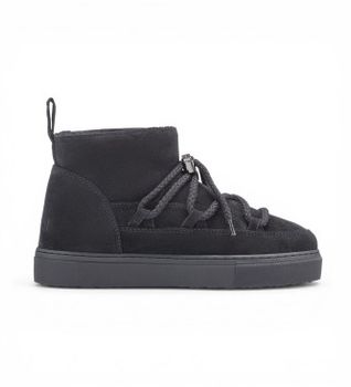 Inuikii para mujer. 1001.001.0092 Botas de Piel Classic Low negro (40), Plano, Cordones, Casual