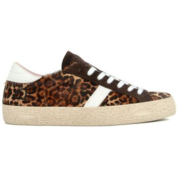 D.A.T.E. Zapatillas D-A-T-E-HL-LP-BR HILL LOW LEOPARD BROWN para mujer