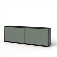 aparador de 4 puertas budapest negroverde salvia en melamina y mdf acanalado