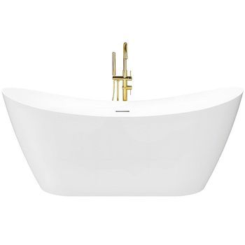 Bañera De Pie Rea Ferrano Slim 170 Tapa Negra, White 170 X 80 X 72 Cm