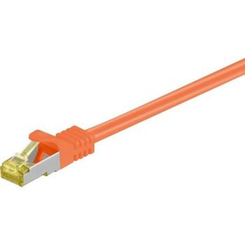 Cable de red Goobay RJ-45 CAT7 0,5 m Naranja S/FTP