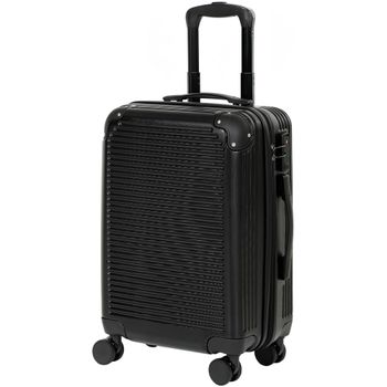 HOMCOM Maleta Rígida Pequeña 48L, Equipaje Expandible con 4 Ruedas, Compartimento para Portátil, 56x36x24 cm, Negro