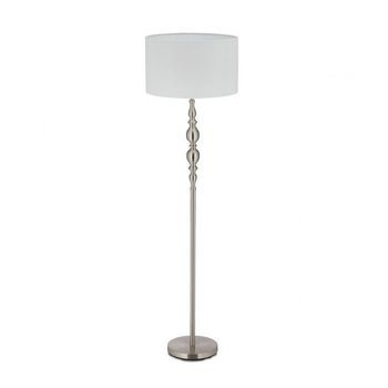 Lámpara De Pie Con Pantalla De Tela Blanco