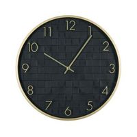 reloj de pared forma redonda analogico minimalista numeros arabigos negro creuse
