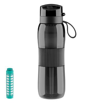 Dam Botella Deportiva B3 De 740ml. Con Filtro De 5 Capas Para Purificación De Agua. 7,8x7,8x26 Cm. Color: Negro