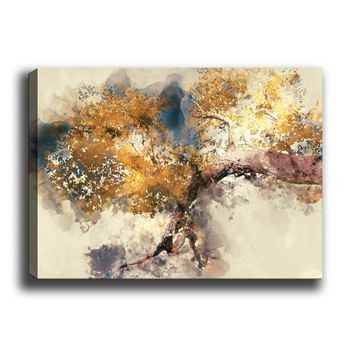 Pintura Decorativa Lienzo Canvas Tablo-158 Multicolor 70x100 Cm