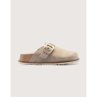 koala bay zuecos sabot plat en daim gris - tudela para mujer