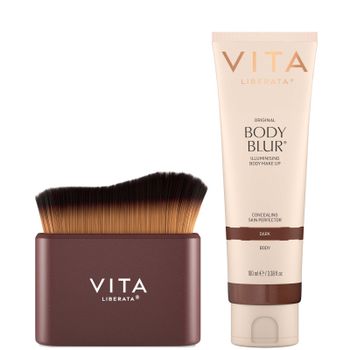 Vita Liberata Body Blur & Body Tanning Brush Bundle (Various Shades) - Dark