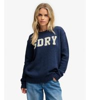 superdry para mujer w6110766a jersey heritage intarsia marino m casual algodon