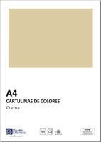 distrimar dct08 - paquete de 100 cartulinas a4 180 grm2 color crema