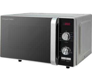 RUSSELL HOBBS RHFM2001S Compact Solo Microwave - Silver, Silver