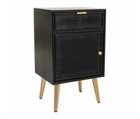 mesita de noche alexandra house living negro dorado