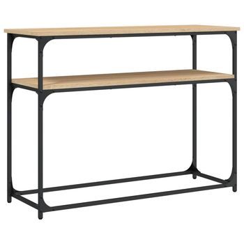 Mesa Consola Madera De Ingeniería Roble Sonoma 100x35,5x75 Cm Vidaxl