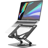 ipsdi soporte portatiles mesa plegable ventilado con base giratoria elevador portatil altura ajustable compatible con la mayoria de los portatiles de 11-17 negro