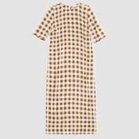 ganni womens silk stretch satin midi dress - toffee - eu 34uk 6