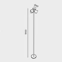 lampara de pie led trio 3x8w