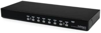 StarTech.com Conmutador Switch KVM 8 Puertos de Vídeo VGA HD15 USB 2.0 USB A - 1U Rack Estante