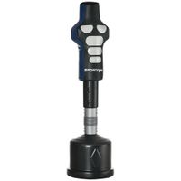 dummy de boxeo sportnow independiente ajustable en altura base pesada cuero artificial negro  gris  azul 55 x 55 x 178-207 cm