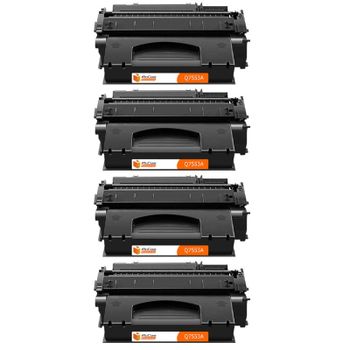 PcCom Essential HP Q7553A/53A Tóner Compatible Negro Pack 4