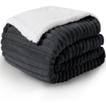 C.A | Manta Sherpa Reversible 🛋️ | Franela y Polar | Sofá y Cama | Suave, Cálida para Invierno