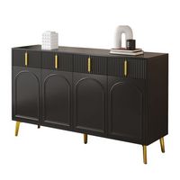 aparador - mueble para salon y comedor - mdf - negro 140x38x82cm