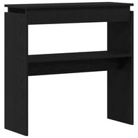 mesa consola  mesa de entrada roble negro 80 x 30 x 80 cm madera de ingenieria