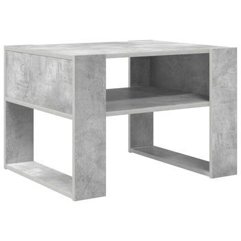 Mesa De Café Gris Concreto 66 X 53 X 45 Cm Madera De Ingeniería Vidaxl