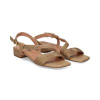 bibi lou sandalias planas mujer - marron talla 37